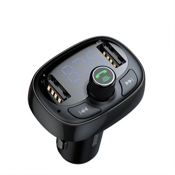 BASEUS Transmițător FM Bluetooth MP3 cu încărcător auto 2 x USB 4,8A S-09 negru CCMT000301