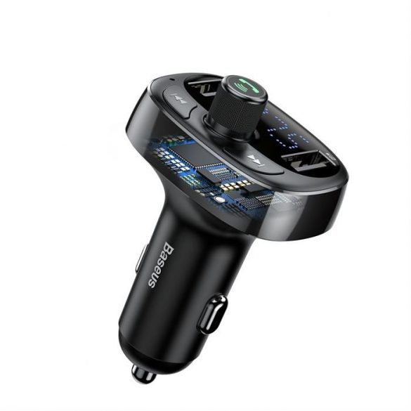 BASEUS Transmițător FM Bluetooth MP3 cu încărcător auto 2 x USB 4,8A S-09 negru CCMT000301