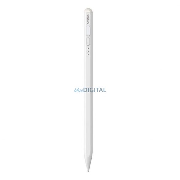 BASEUS Stylus Husăitiv cu scriere lină Writing 2 Lite LED (versiune activă + cablu tip C la tip C) 130 mAh alb P80015802213-01/BS-PS010