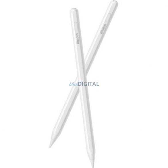 BASEUS Stylus Husăitiv cu scriere lină (versiune activă, încărcare wireless/cablu + cablu tip C la tip C) alb P80015804213-00