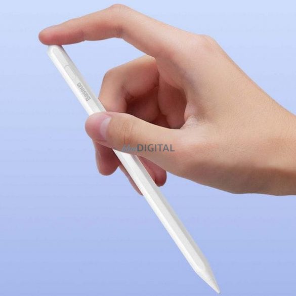 BASEUS Stylus Husăitiv cu scriere lină (versiune activă, încărcare wireless/cablu + cablu tip C la tip C) alb P80015804213-00