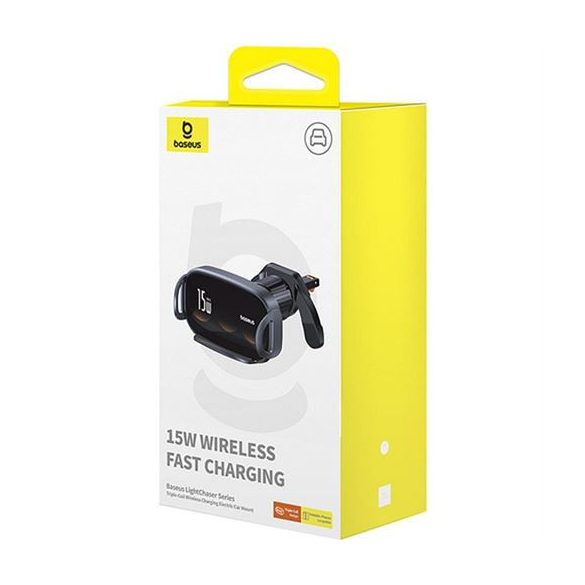 Suport auto BASEUS cu încărcare wireless pentru aerisire 15W BS-CM029 negru