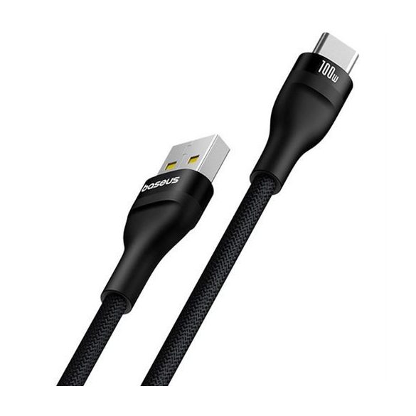 Cablu BASEUS USB A la Tip C PD QC 5A 100W Bliț 2 m negru