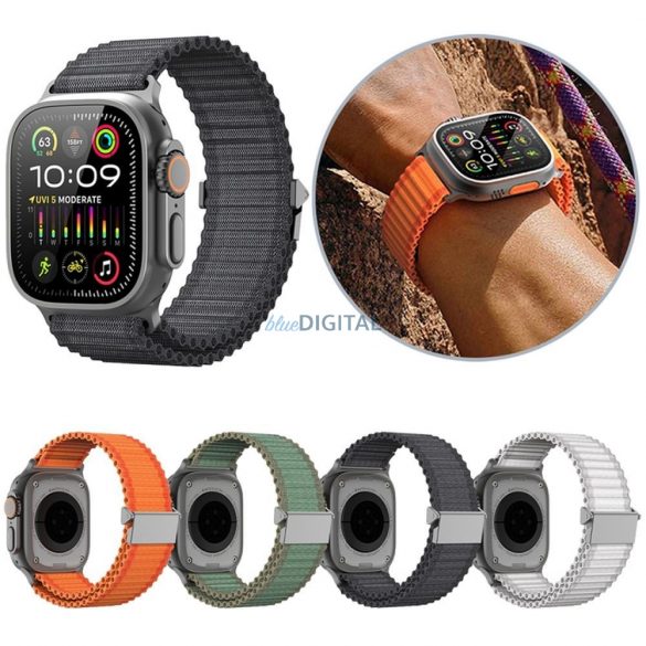 Dux Ducis YC Nylon curea de înlocuire Apple Watch 42 / 44 / 45 / 49 mm - gri închis