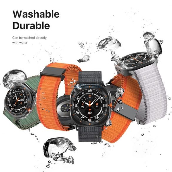 Dux Ducis YC Nylon curea de înlocuire Samsung Galaxy Watch Ultra 47mm - gri închis