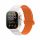 Dux Ducis KJ Nylon curea de înlocuire Apple Watch 42 / 44 / 45 / 49 mm - portocaliu-argintiu