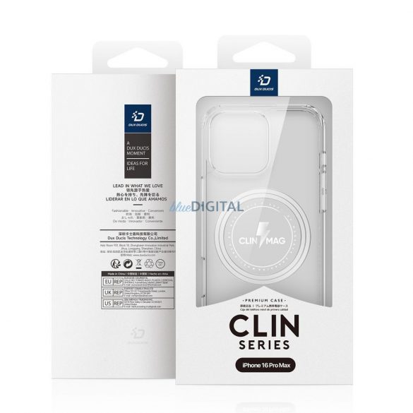 Carcasă Dux Ducis Clin Mag MagSafe compatibilă pentru iPhone 16 Pro Max - transparentă