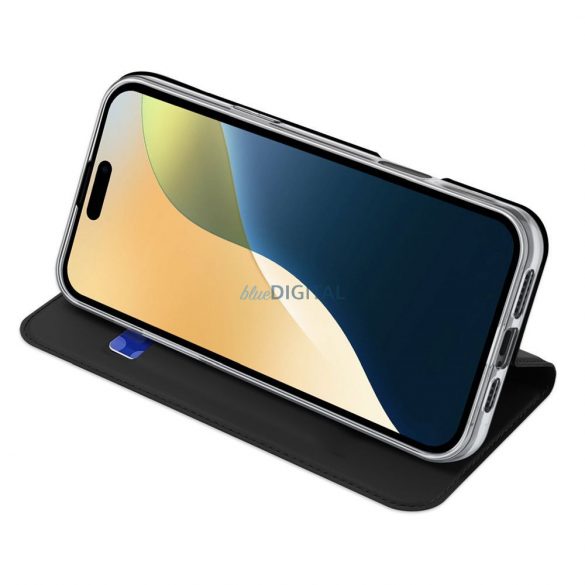 Carcasă de carte Dux Ducis Skin Pro pentru iPhone 16 - negru