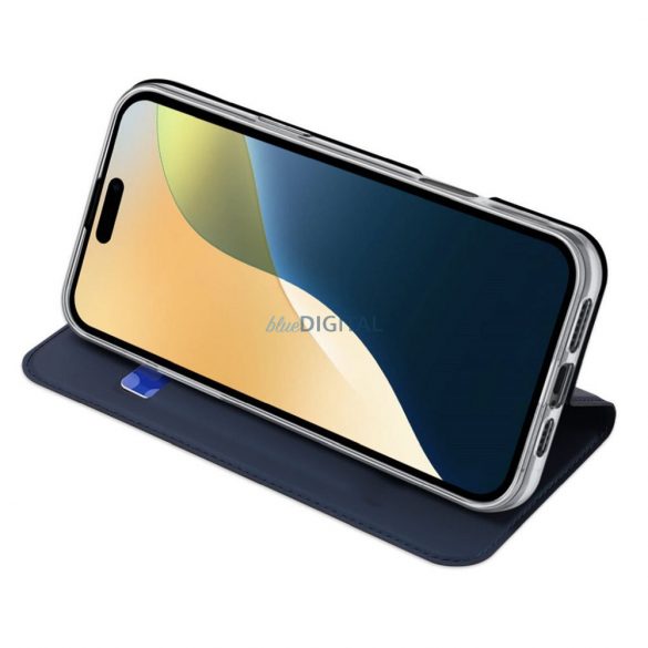 Carcasă de carte Dux Ducis Skin Pro pentru iPhone 16 Plus - albastru