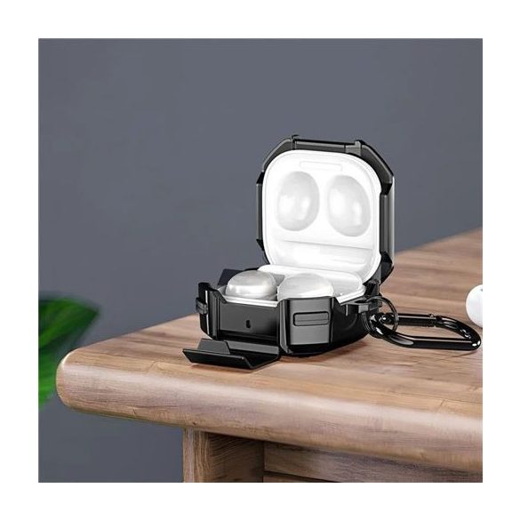 DUX DUCIS SECG - husă de protecție pentru Samsung Galaxy Buds Live/Buds PRO/Buds2/Buds2 Pro Case Black AirPods 3 negru