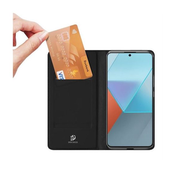 DUX DUCIS Skin Pro+ - Husă din piele netedă pentru Redmi Note 13 Pro+ 5G negru