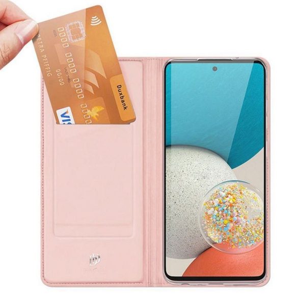 DUX DUCIS Skin Pro - Husa din piele neteda pentru Samsung Galaxy A55 rose