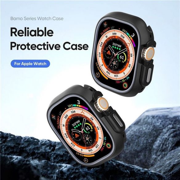 DUX DUCIS Bamo - Hard PC + Silicon moale Apple Watch Ultra/Ultra 2 49mm Husă miezul nopții/gri