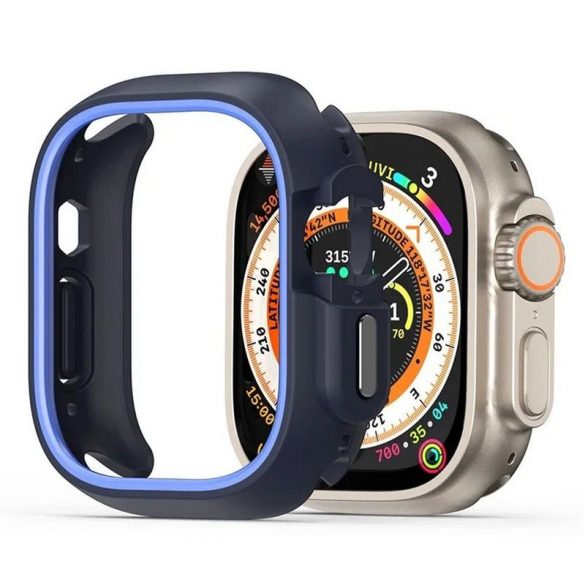 DUX DUCIS Bamo - Hard PC + Silicon moale Apple Watch Ultra/Ultra 2 49mm Husă miezul nopții/albastru