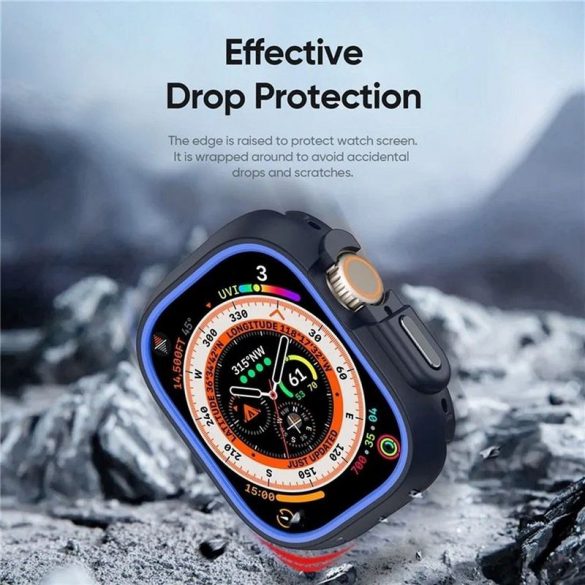 DUX DUCIS Bamo - Hard PC + Silicon moale Apple Watch Ultra/Ultra 2 49mm Husă miezul nopții/albastru