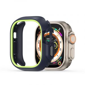 DUX DUCIS Bamo - Hard PC + silicon moale Apple Watch Ultra/Ultra 2 49mm Husă miezul nopții/verde