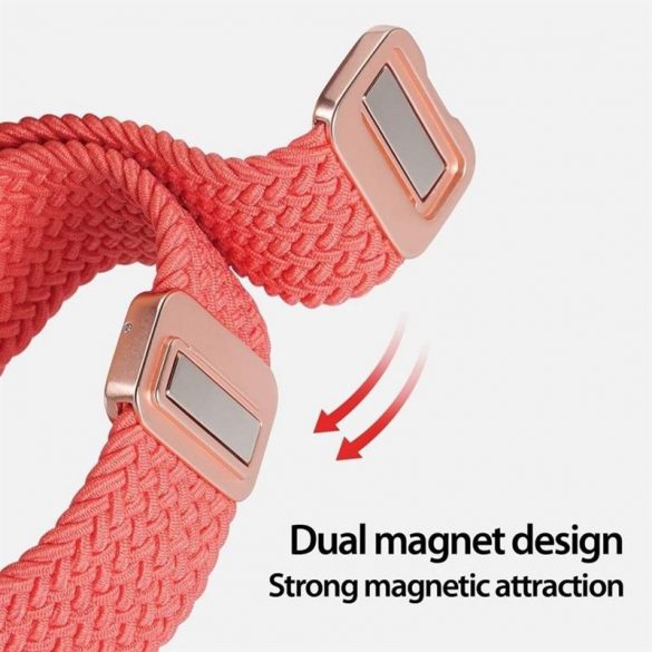 DUX DUCIS Mixture Pro - curea împletită extensibilă pentru Apple Watch 42/44/45/49mm guava