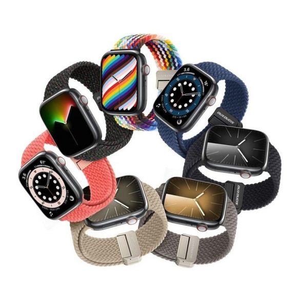 DUX DUCIS Mixture Pro - curea împletită extensibilă pentru Apple Watch 42/44/45/49mm guava