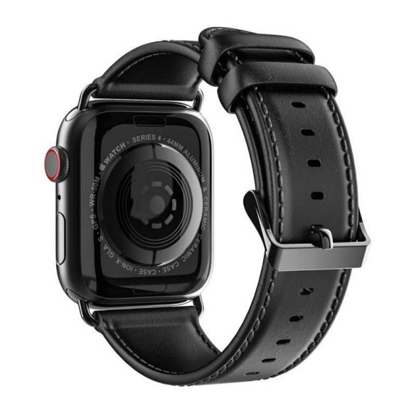 DUX DUCIS YA - curea din piele naturala pentru Apple Watch 38/40/41mm neagra