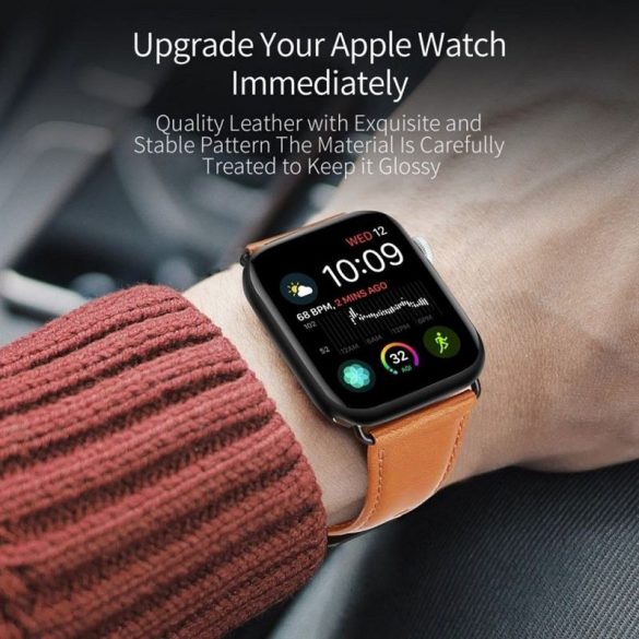 DUX DUCIS YA - curea din piele naturală pentru Apple Watch 38/40/41mm maro