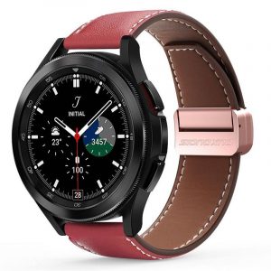 DUX DUCIS YA - curea din piele naturală pentru Apple Watch 38/40/41mm roșu