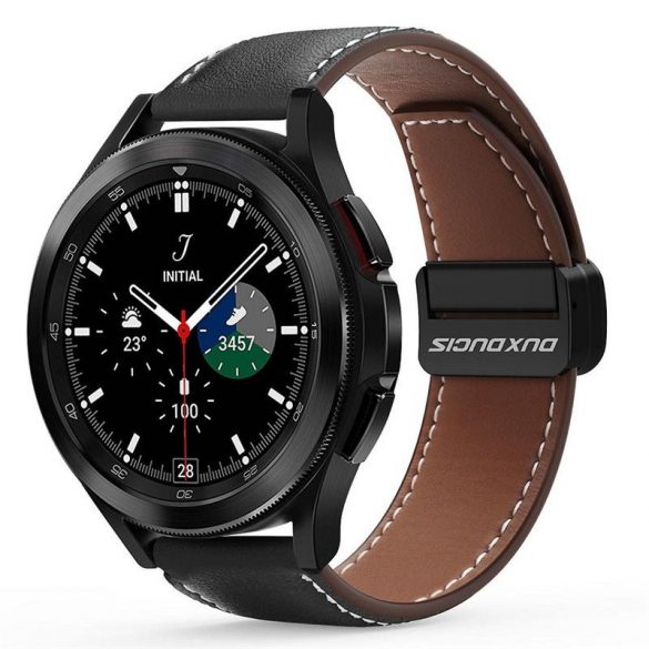 DUX DUCIS YA - curea din piele naturala pentru Samsung Galaxy Watch / Huawei Watch / Honor Watch (banda de 20 mm) negru