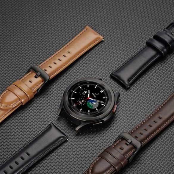 DUX DUCIS YA - curea din piele naturala pentru Samsung Galaxy Watch / Huawei Watch / Honor Watch (banda de 20 mm) maro