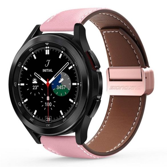 DUX DUCIS YA - curea din piele naturală pentru Samsung Galaxy Watch / Huawei Watch / Honor Watch (bandă de 20 mm) roz