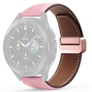 DUX DUCIS YA - curea din piele naturala pentru Samsung Galaxy Watch / Huawei Watch / Honor Watch (banda de 22 mm) roz