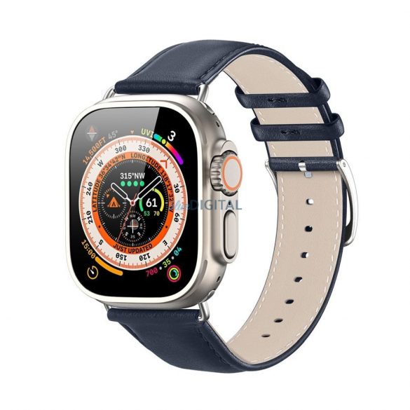 DUX DUCIS YS - curea din piele pentru Apple Watch 38/40/41mm albastru