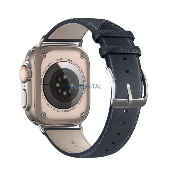 DUX DUCIS YS - curea din piele pentru Apple Watch 38/40/41mm albastru