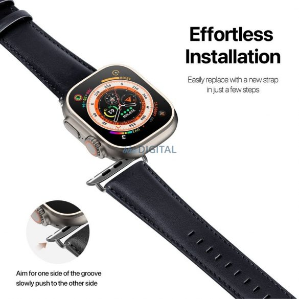 DUX DUCIS YS - curea din piele pentru Apple Watch 38/40/41mm albastru