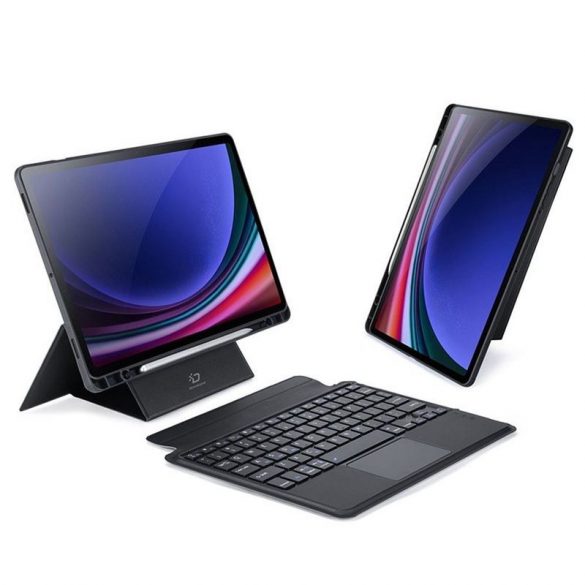 DUX DUCIS DK - Husa de protectie cu tastatura wireless pentru Samsung Tab S9 neagra