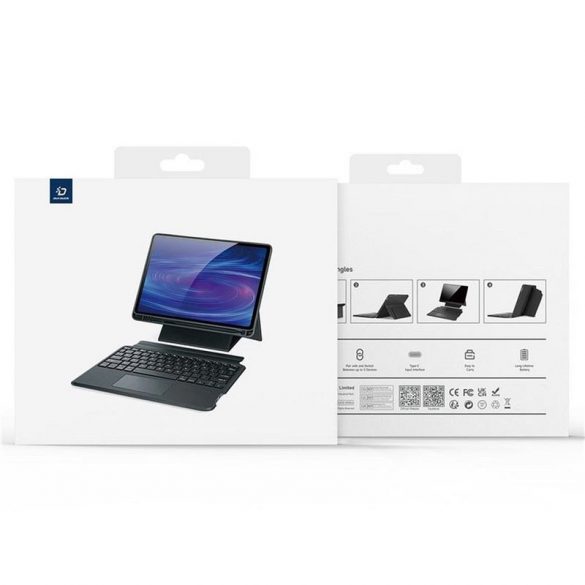 DUX DUCIS DK - Husa de protectie cu tastatura wireless pentru Samsung Tab S9 neagra