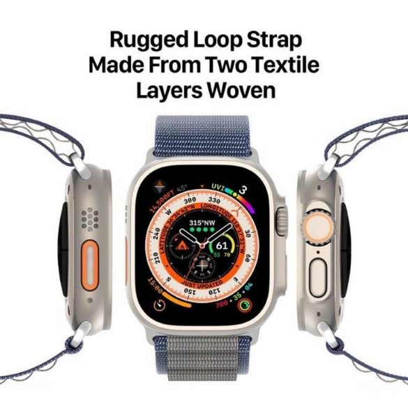 DUX DUCIS GS - curea din nylon țesut pentru Apple Watch 42/44/45/49mm albastru