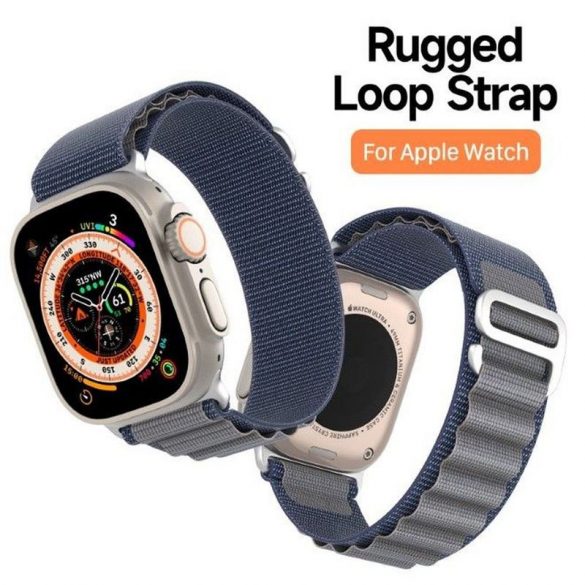 DUX DUCIS GS - curea din nylon țesut pentru Apple Watch 42/44/45/49mm albastru