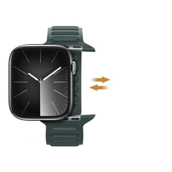 DUX DUCIS BL - curea magnetică țesătură fină pentru Apple Watch 42/44/45mm verde