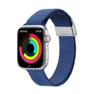 DUX DUCIS Mixture Pro - curea împletită extensibilă pentru Apple Watch 38/40/41mm albastru