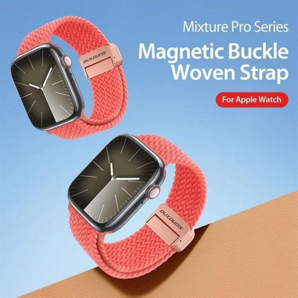 DUX DUCIS Mixture Pro - curea extensibilă împletită pentru Apple Watch 38/40/41mm guava