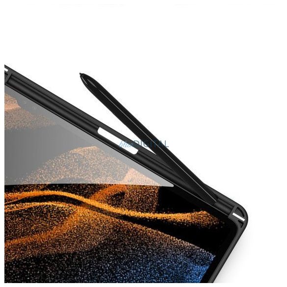 DUX DUCIS Toby - Husă inteligentă cu spațiu de depozitare pentru creioane pentru Samsung Tab S9 Ultra negru