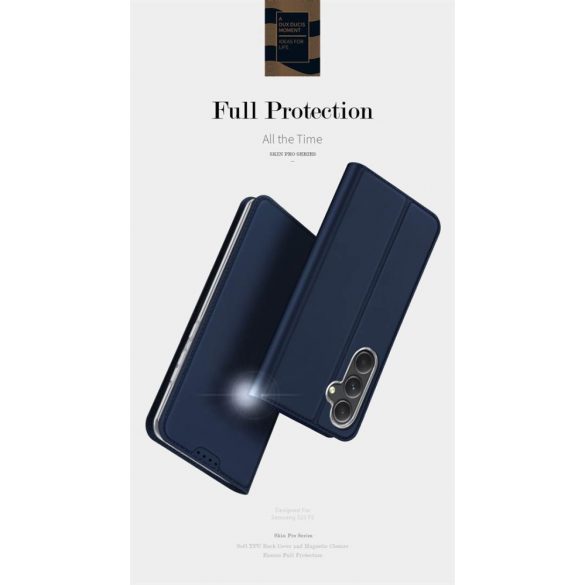 DUX DUCIS Skin Pro - Husă din piele netedă pentru Samsung Galaxy S23 FE albastru