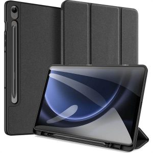 DUX DUCIS Domo - Husă trifold cu spațiu de depozitare pentru creioane pentru Samsung Tab S9 FE negru