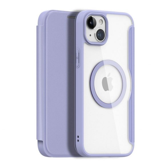 DUX DUCIS Skin X Pro - Husă Folio compatibilă cu MagSafe pentru Apple iPhone 15 Plus violet