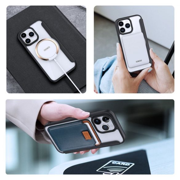 DUX DUCIS Skin X Pro - Husa Folio compatibila cu MagSafe pentru Apple iPhone 15 Pro neagra