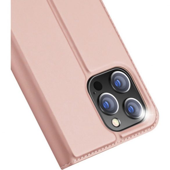 DUX DUCIS Skin Pro - Husă din piele netedă pentru Apple iPhone 15 rose