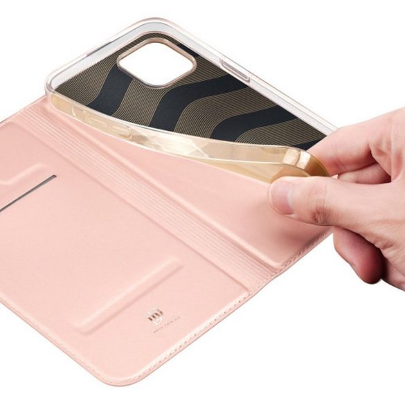 DUX DUCIS Skin Pro - Husă din piele netedă pentru Apple iPhone 15 Plus rose