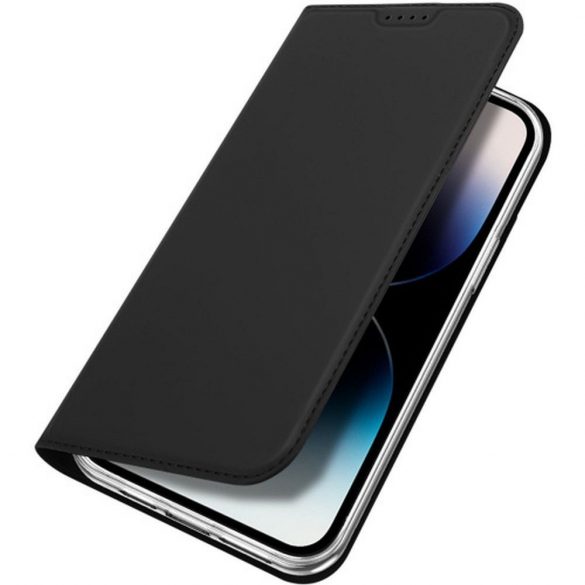 DUX DUCIS Skin Pro - Husă din piele netedă pentru Apple iPhone 15 Pro neagră