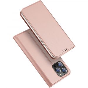 DUX DUCIS Skin Pro - Husă din piele netedă pentru Apple iPhone 15 Pro rose