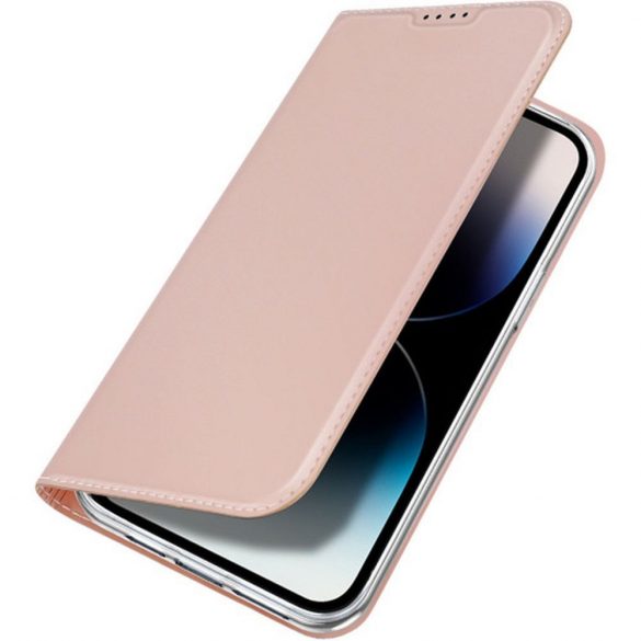 DUX DUCIS Skin Pro - Husă din piele netedă pentru Apple iPhone 15 Pro rose