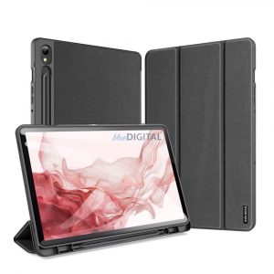 DUX DUCIS Domo - Husă trifold cu spațiu de depozitare pentru creioane pentru Samsung Tab S9 negru